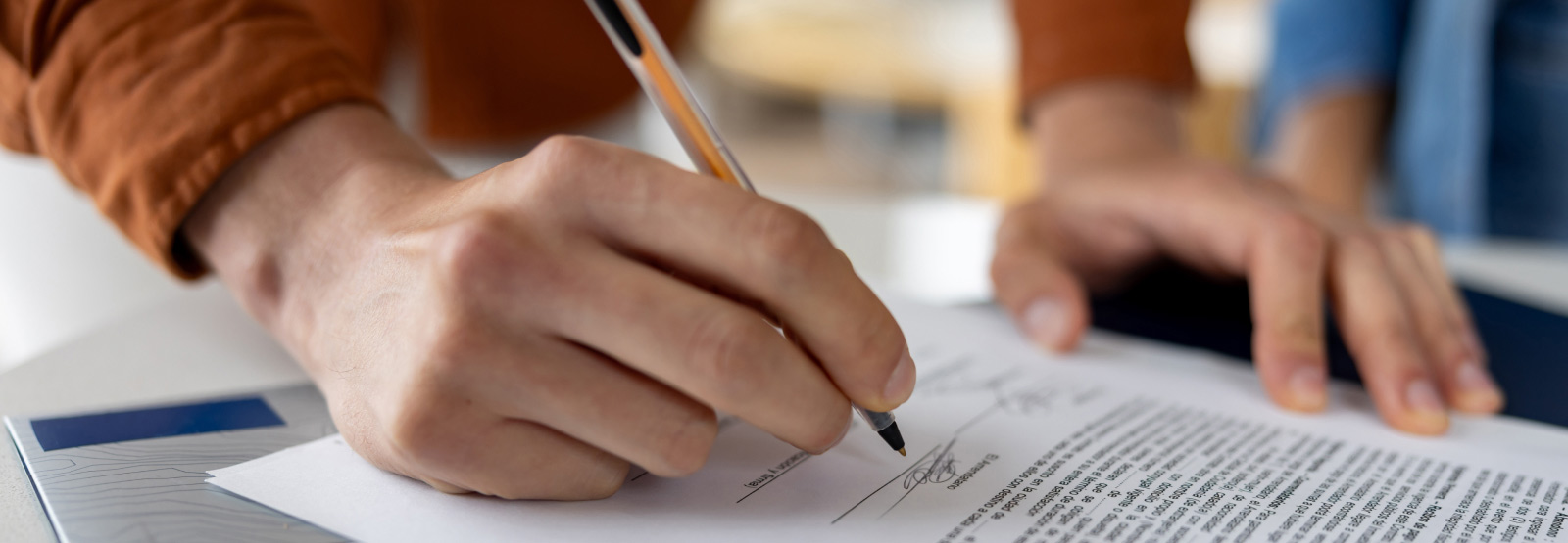signing paperwork