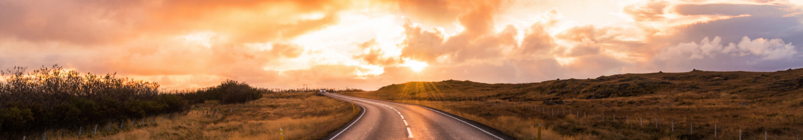 road with sunset